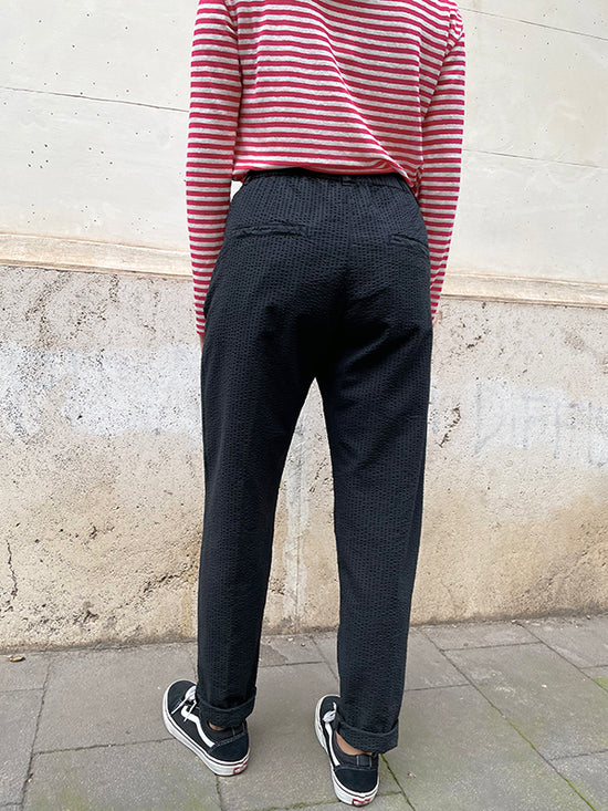 Pantalone elastico seersucker