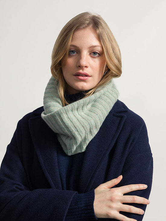 Leopoldo scaldacollo in lana e cashmere rigenerati