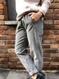 Pantalone in velluto a coste grigio